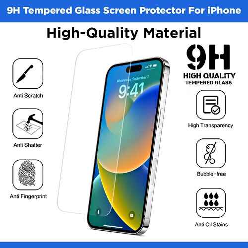 Tempered Glass Screen Protector For iPhone 11 Series 11, 11 Pro, 11 Pro Max